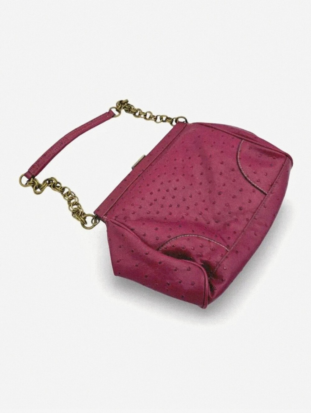 #512 Worthington Burgundy Kiss Lock Clutch Evening Handbag - Picture 3 of 8